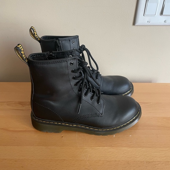 Dr. Martens Shoes - Doc Dr Martens US Size 7L/6M EU38 Air Wair 1460Y Black Leather Combat Boots